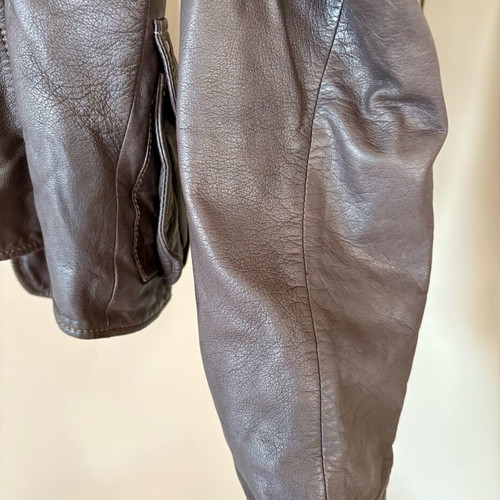 Emporio Armani Women Leather Jacket like new, size S, brown