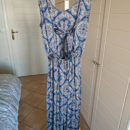 Regalinas one-piece jumpsuit like new, blue multicolor with wide pants