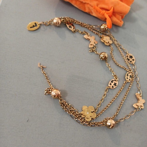 Folli Follie necklace like new, black and gold