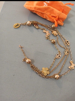 Folli Follie necklace like new, black and gold