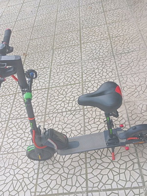 Xiaomi 1S electric scooter used with off-road tires and extras