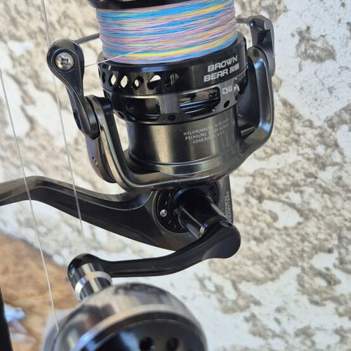 Okuma Tomcat 40-120 c.w. fishing rod with Tsurinoya Brownbear 7000 reel set