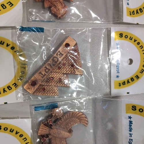 Egyptian metal souvenir magnets set of 12 like new