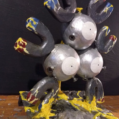 Pokemon Magneton clay figure new, handmade with acrylic paint