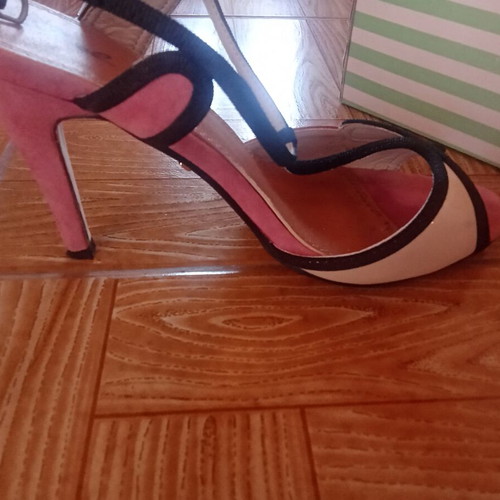Axel sandals size 38 like new, pink beige black