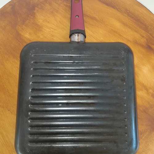 Green Pan stainless steel grill pan used