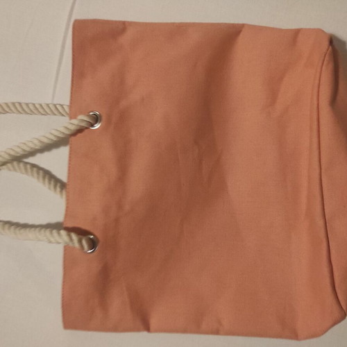 Summer women's shoulder bag apricot new with rope handles