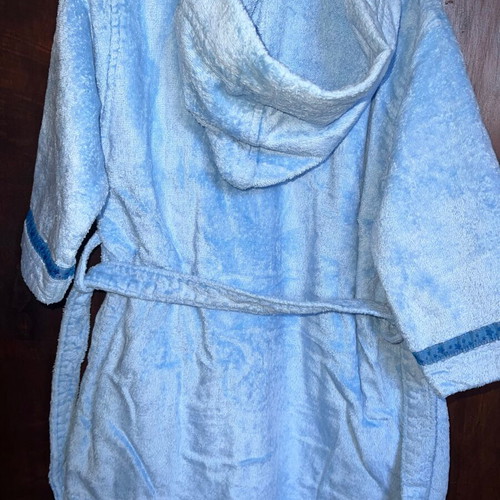 Children's robe for 4-year-old boy, blue