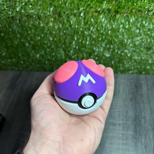Masterball Pokemon decorative 3D print made to order