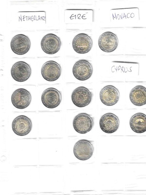 2ευρα Αναμνηστικά Νομίσματα σαν καινούργια από Ολλανδία και Κύπρο