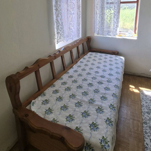 Sofa bed with storage like new, includes mattress