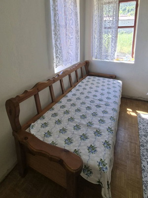 Sofa bed with storage like new, includes mattress