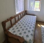 Sofa bed with storage like new, includes mattress