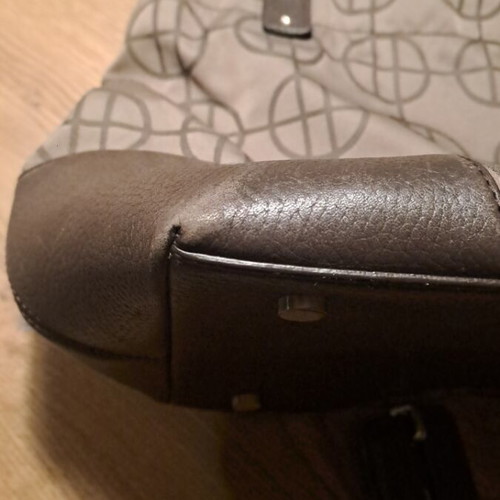 Boss shoulder bag like new, leather and fabric beige and brown