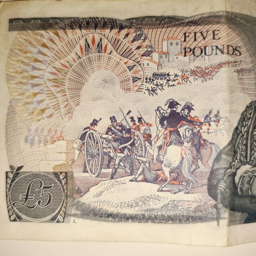 Five Pounds Bank of England Series D used banknote 1971-1980