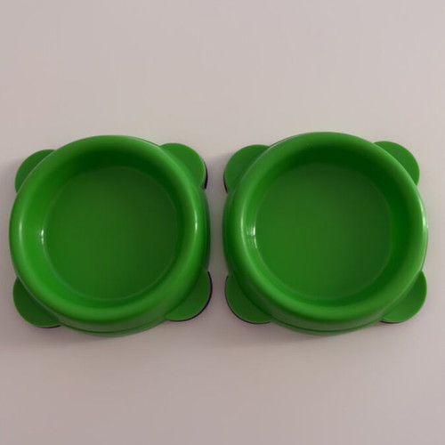 Small pet bowls, set of 2, plastic, non-slip