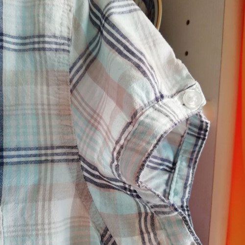 Janina checked short-sleeve shirt used, size EU46