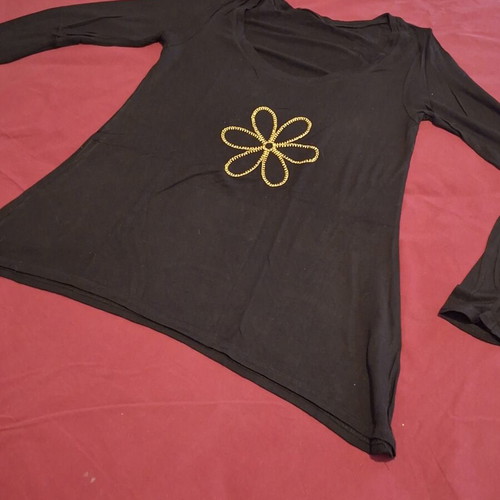 Makó long-sleeve blouse like new, black, size S