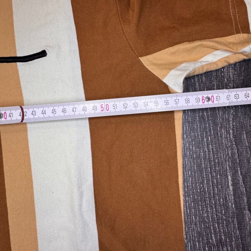 Karl Kani Stripe Tee L used, brown-white 90s hip-hop style