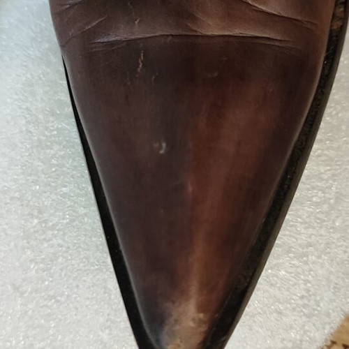 Leather women's boots size 37 used, tan color, Italian