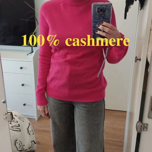 Cashmere sweater pink fuchsia size M like new