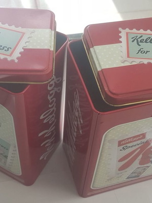 Μεταλλικά κουτιά Kelloggs σαν καινούργια, σετ 2 τεμαχίων