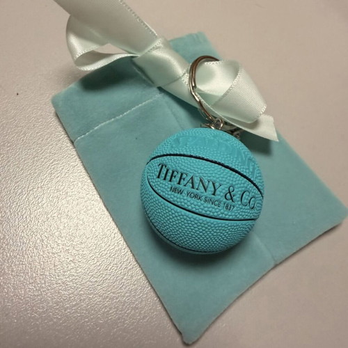 Tiffany & Co. Mini Basketball Keychain new, turquoise