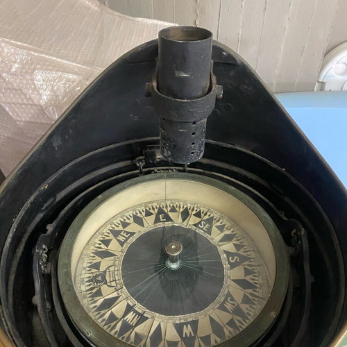 Authentic nautical compass used