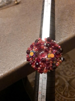 Vintage cocktail ring used, adjustable