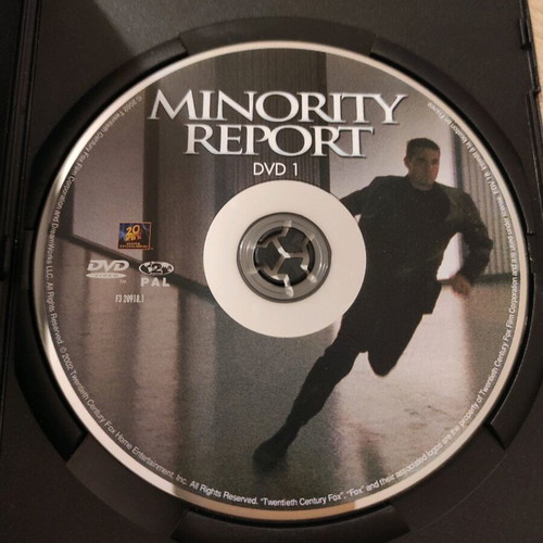 Minority Report DVD used with Greek subtitles