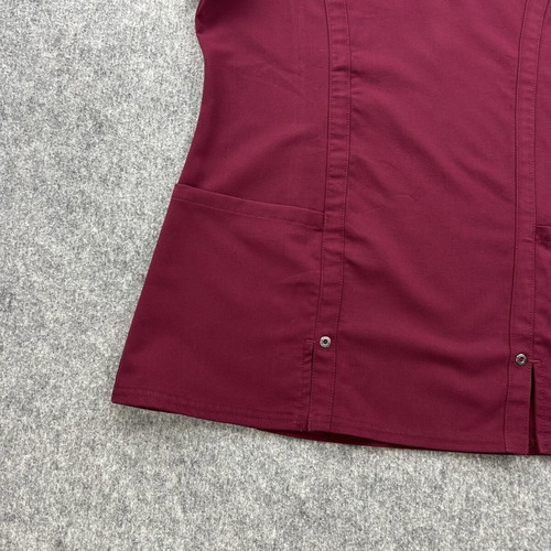 Dickies medical nurse blouse women's small burgundy used
