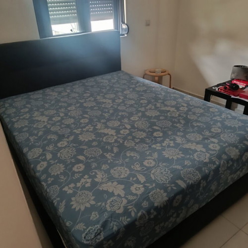 Entos Virgin double bed 160x200 cm fabric gray like new