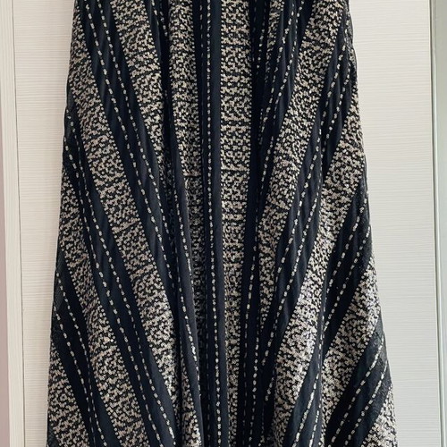 Vassia Kostara long skirt with sequins like new, black and gold