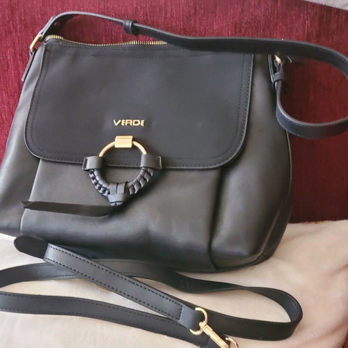 Verde women's black crossbody bag like new