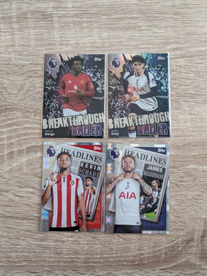 Topps Premier League 2025/26 mixed subset lot of 4 cards, like new