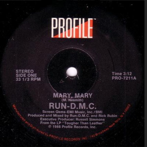 Run DMC Mary Mary 12" single like new