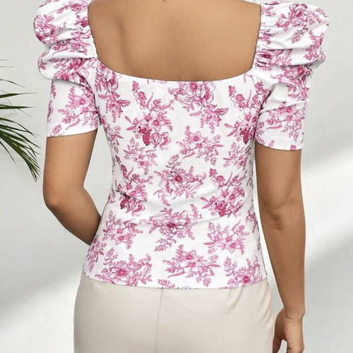 Floral women's blouse like new, pink, size small
