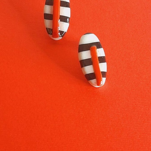 Handmade M-art Studio earrings new, polymer clay