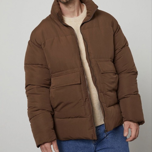 Dan Fox Apparel Winter Jacket new, men's brown L-XL oversized
