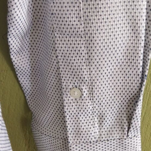 Men's dress shirt Lumans slim fit like new, white and black, size S