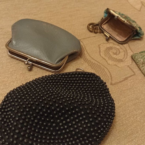 Vintage women's wallets 60s, 70s used, set of 4 for collection