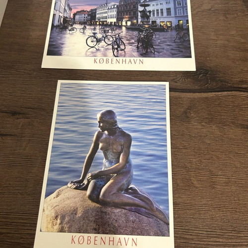 Postcards from Copenhagen Denmark like new, set of 2