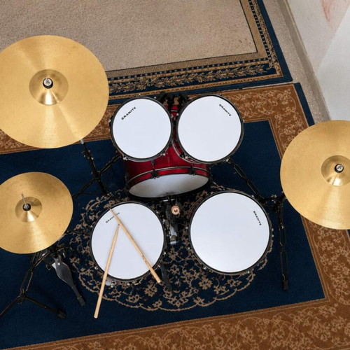 Granite drum set like new, complete with stool and music stand