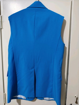 Bershka sleeveless blazer turquoise XS like new