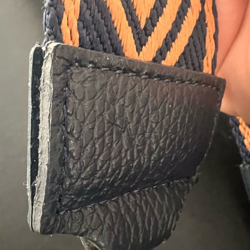 Woven bag strap with leather new