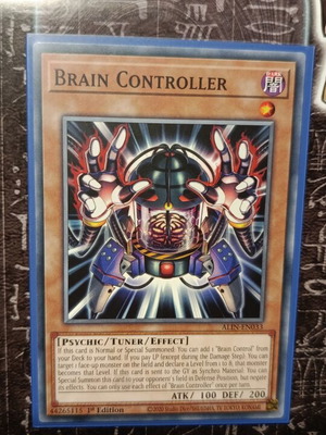 Brain Controller Yu-Gi-Oh! card like new with Ultra Pro sleeve
