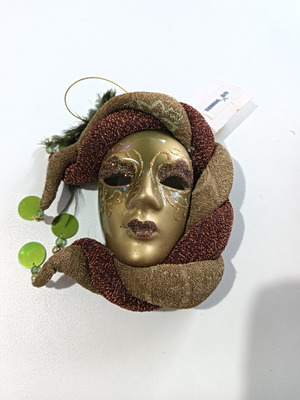 Decorative wall mask in brown shades like new