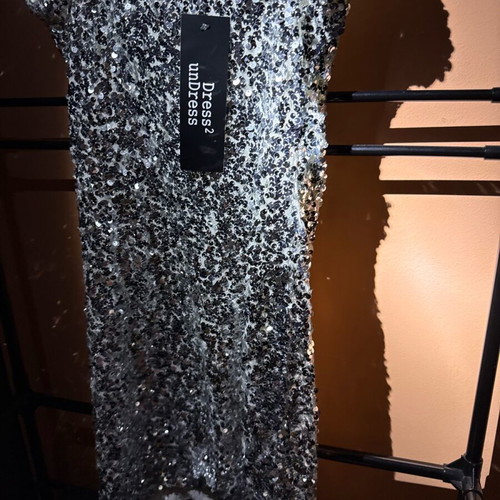 Silver Sequin Dress new, size M