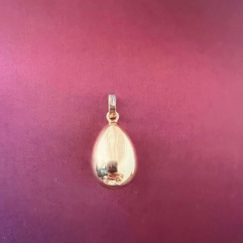 Gold-plated pendant made of 925 silver used, round drop shape