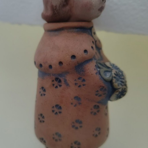 Ceramic girl bottle for perfume, new, 13 cm